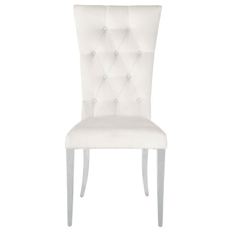 Kerwin Chrome and White 5-Piece Dining Set from Coaster - Luna Furniture