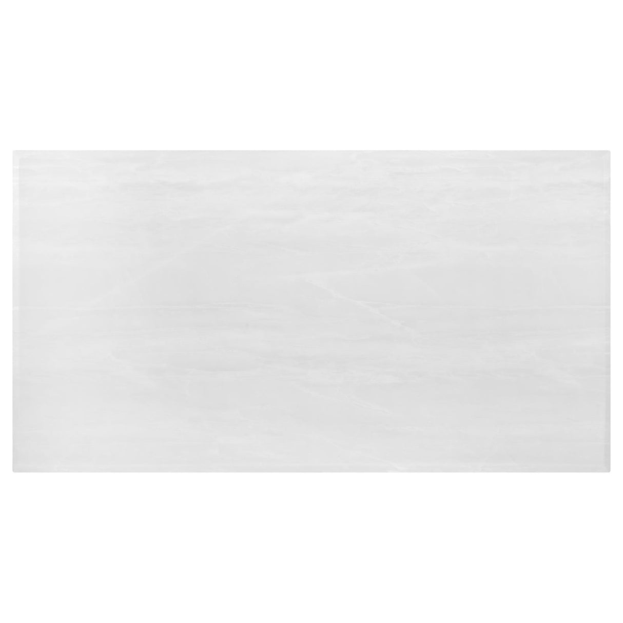 Kerwin Chrome and White Rectangle Faux Marble Top Dining Table from Coaster - Luna Furniture