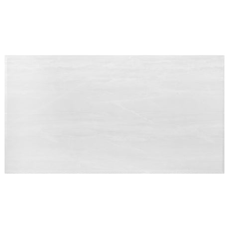 Kerwin Chrome and White Rectangle Faux Marble Top Dining Table from Coaster - Luna Furniture