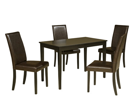 Kimonte Dark Brown 5-Piece Rectangular Dining Set from Ashley - Luna Furniture