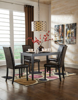 Kimonte Dark Brown 5-Piece Rectangular Dining Set from Ashley Furniture - Luna Furniture