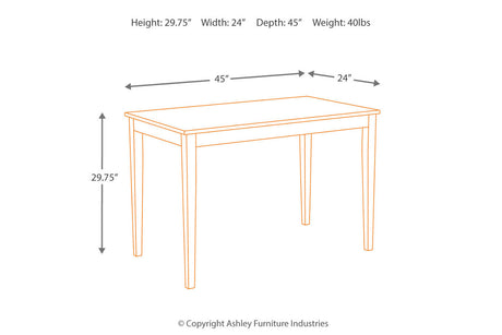 Kimonte Dark Brown Dining Table from Ashley - Luna Furniture