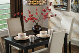 Kimonte Dark Brown/Ivory 5-Piece Rectangular Dining Set from Ashley - Luna Furniture