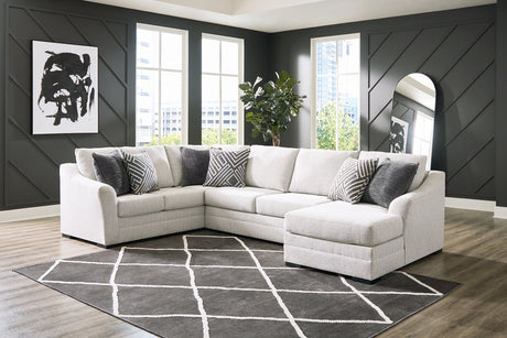 Koralynn Stone 3-Piece RAF Chaise Sectional from Ashley - Luna Furniture