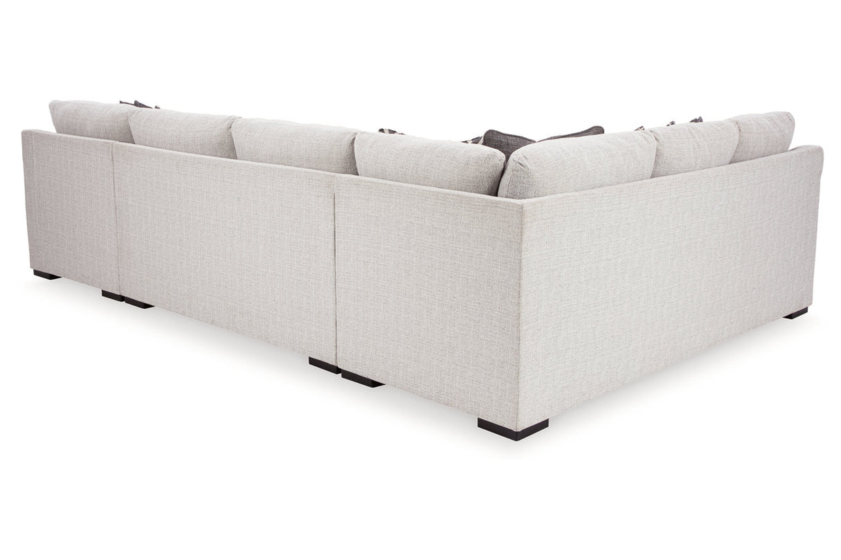 Koralynn Stone 3-Piece RAF Chaise Sectional from Ashley - Luna Furniture