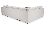 Koralynn Stone 3-Piece RAF Chaise Sectional from Ashley - Luna Furniture