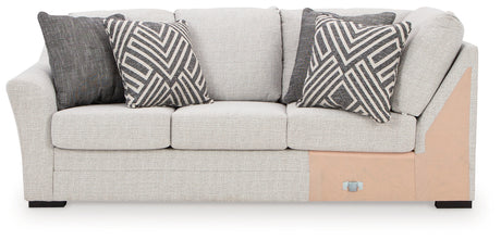 Koralynn Stone Left-Arm Facing Sofa with Corner Wedge from Ashley - Luna Furniture