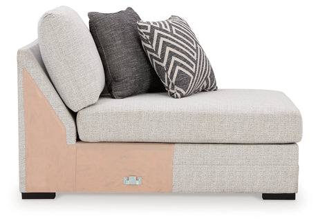 Koralynn Stone Right-Arm Facing Corner Chaise from Ashley - Luna Furniture