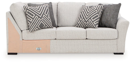 Koralynn Stone Right-Arm Facing Sofa with Corner Wedge from Ashley - Luna Furniture