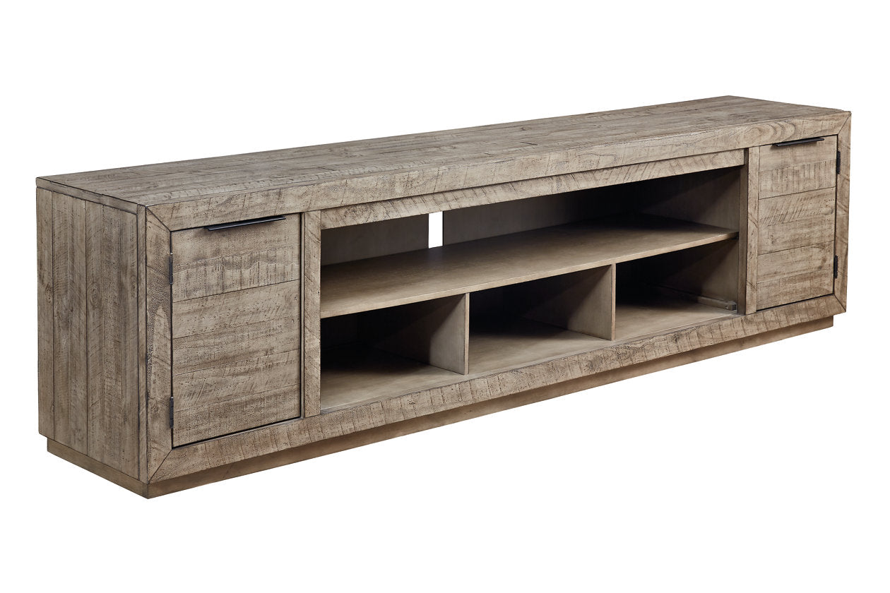 Krystanza Weathered Gray 92" TV Stand from Ashley - Luna Furniture