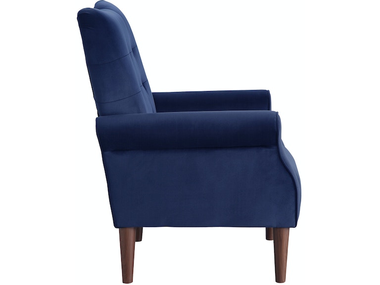 Kyrie Blue Velvet Accent Chair from Homelegance - Luna Furniture