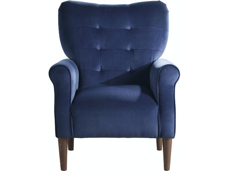 Kyrie Blue Velvet Accent Chair from Homelegance - Luna Furniture