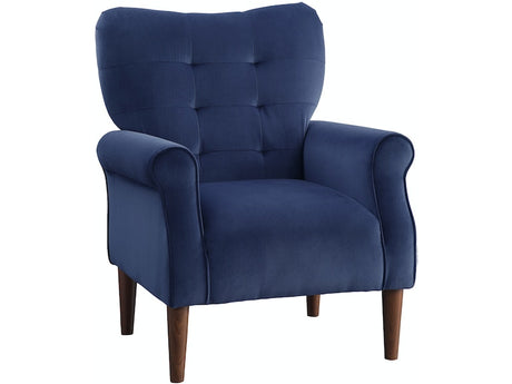 Kyrie Blue Velvet Accent Chair from Homelegance - Luna Furniture