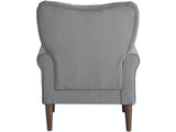 Kyrie Dark Gray Velvet Accent Chair from Homelegance - Luna Furniture