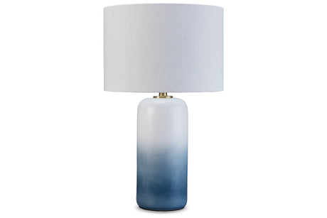 Lemrich White/Teal Table Lamp