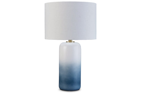 Lemrich White/Teal Table Lamp from Ashley - Luna Furniture