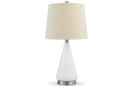 Ackson White/Silver Finish Table Lamp, Set of 2