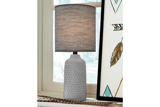 Donnford Charcoal Table Lamp -  - Luna Furniture