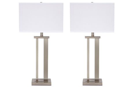 Aniela Silver Finish Table Lamp, Set of 2 -  - Luna Furniture