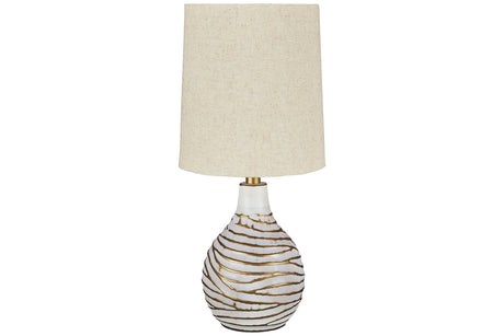 Aleela White/Gold Finish Table Lamp from Ashley - Luna Furniture
