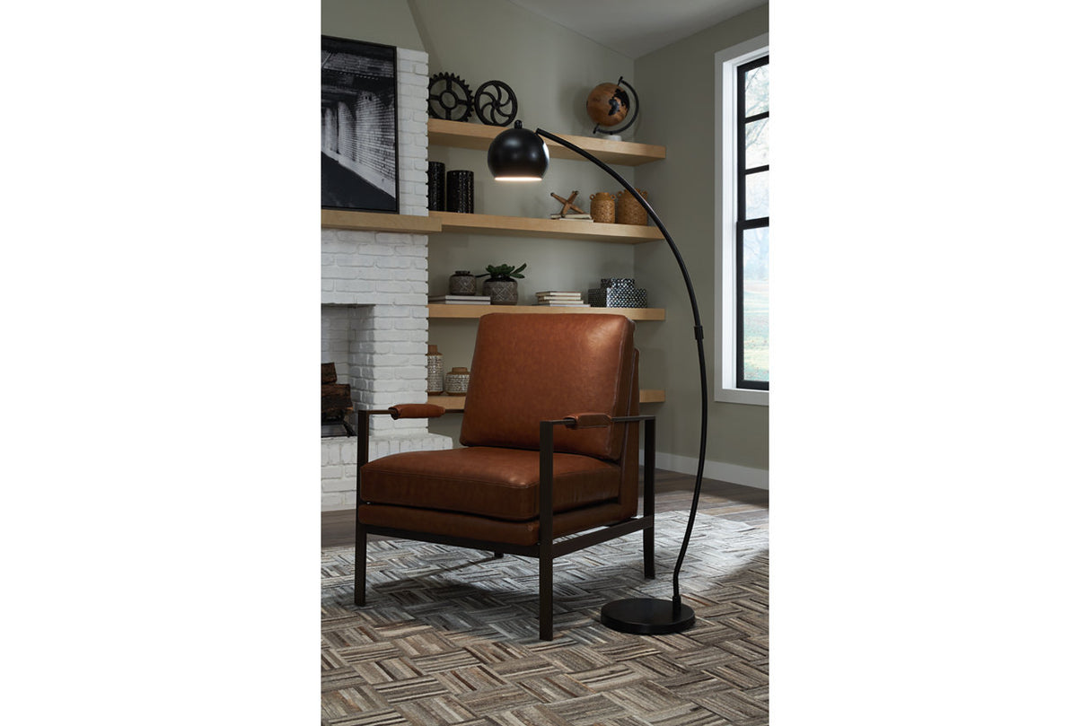 Marinel Black Floor Lamp - Ashley - Luna Furniture