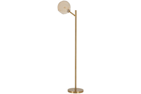 Abanson Amber/Gold Finish Floor Lamp -  - Luna Furniture