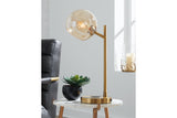 Abanson Amber/Gold Finish Desk Lamp -  - Luna Furniture