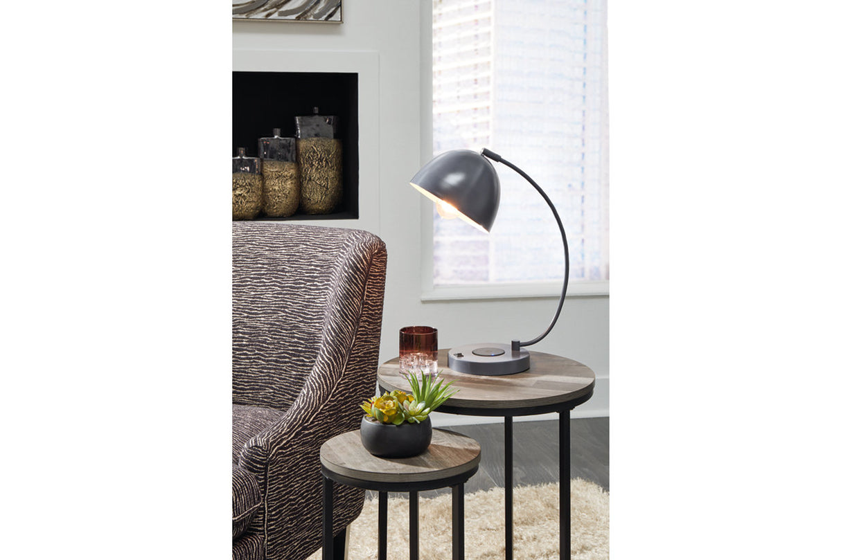 Austbeck Gray Desk Lamp -  - Luna Furniture