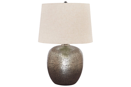 Magalie Antique Silver Finish Table Lamp from Ashley - Luna Furniture