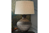 Magan Antique Bronze Finish Table Lamp from Ashley - Luna Furniture