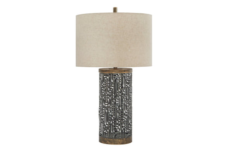 Dayo Gray/Gold Finish Table Lamp -  - Luna Furniture