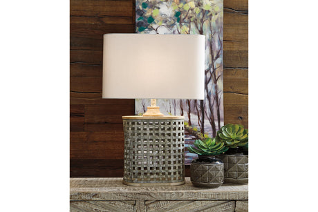 Deondra Gray Table Lamp -  - Luna Furniture