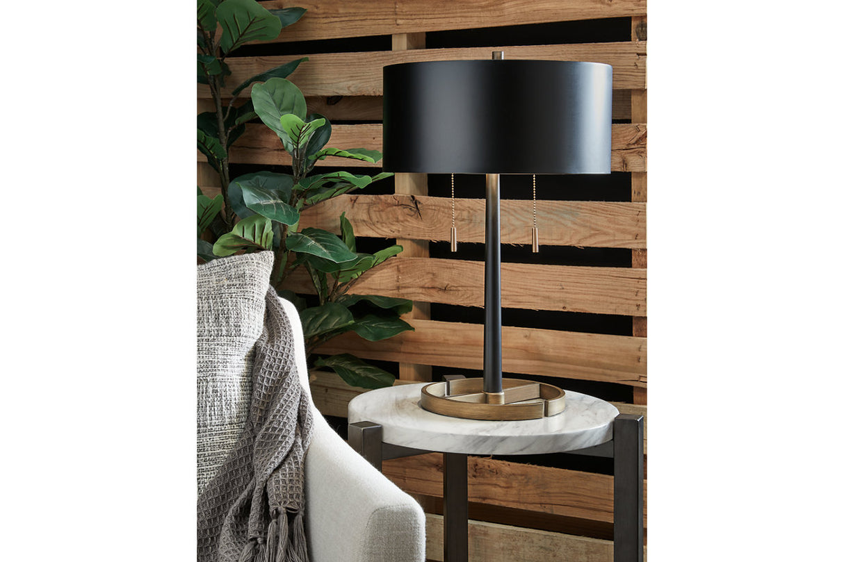Amadell Black/Gold Finish Table Lamp