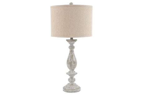 Bernadate Whitewash Table Lamp, Set of 2 -  - Luna Furniture