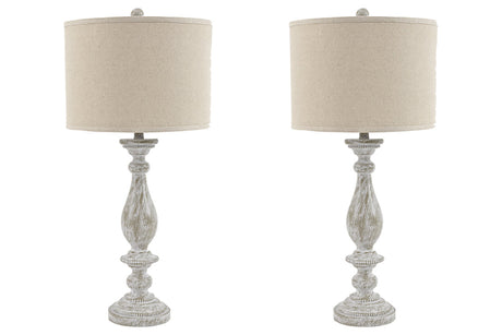 Bernadate Whitewash Table Lamp from Ashley - Luna Furniture