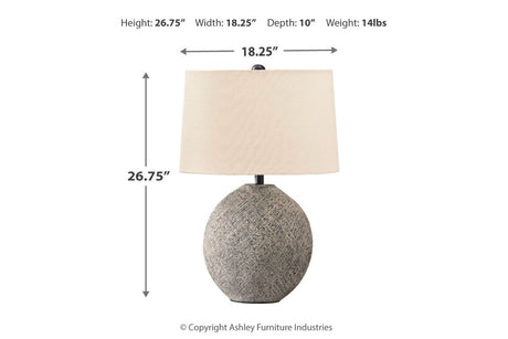 Harif Beige Table Lamp -  - Luna Furniture