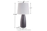 Shavontae Gray Table Lamp, Set of 2 -  - Luna Furniture