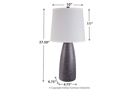 Shavontae Gray Table Lamp from Ashley - Luna Furniture