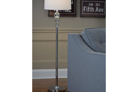 Joaquin Clear/Chrome Finish Floor Lamp -  - Luna Furniture