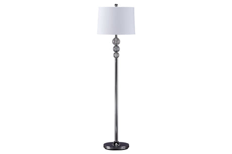Joaquin Clear/Chrome Finish Floor Lamp -  - Luna Furniture