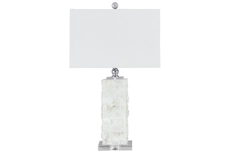 Malise White Table Lamp -  - Luna Furniture
