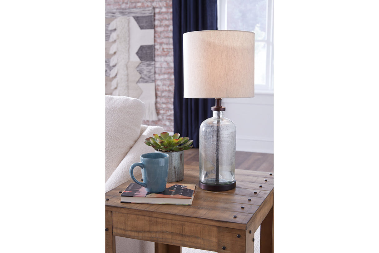 Bandile Clear/Bronze Finish Table Lamp - Ashley - Luna Furniture