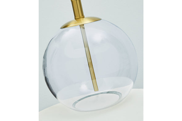 Samder Clear/Brass Finish Table Lamp