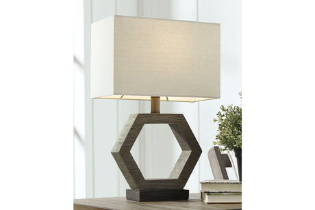 Marilu Gray/Brown Table Lamp -  - Luna Furniture