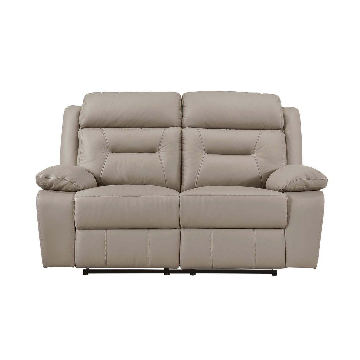 Laconia Latte Leather Double Reclining Living Room Set from Homelegance - Luna Furniture