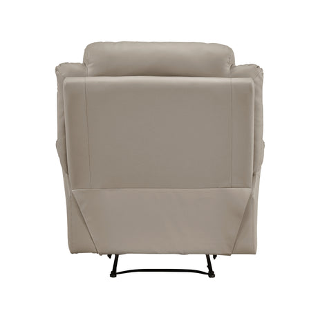 Laconia Latte Leather Reclining Chair from Homelegance - Luna Furniture