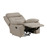Laconia Latte Leather Reclining Chair from Homelegance - Luna Furniture