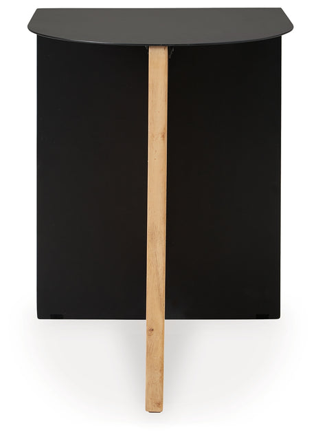 Ladgate Black/Natural Accent Table from Ashley - Luna Furniture