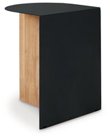 Ladgate Black/Natural Accent Table from Ashley - Luna Furniture
