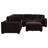 Lakeview Dark Chocolate Upholstered 5-Piece Modular Sectional Sofa from Coaster - Luna Furniture